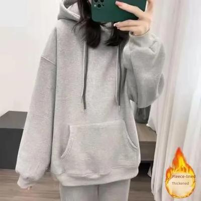 Women's Winter Hooded Warm Top Pullover Thickened Warm Hoodie