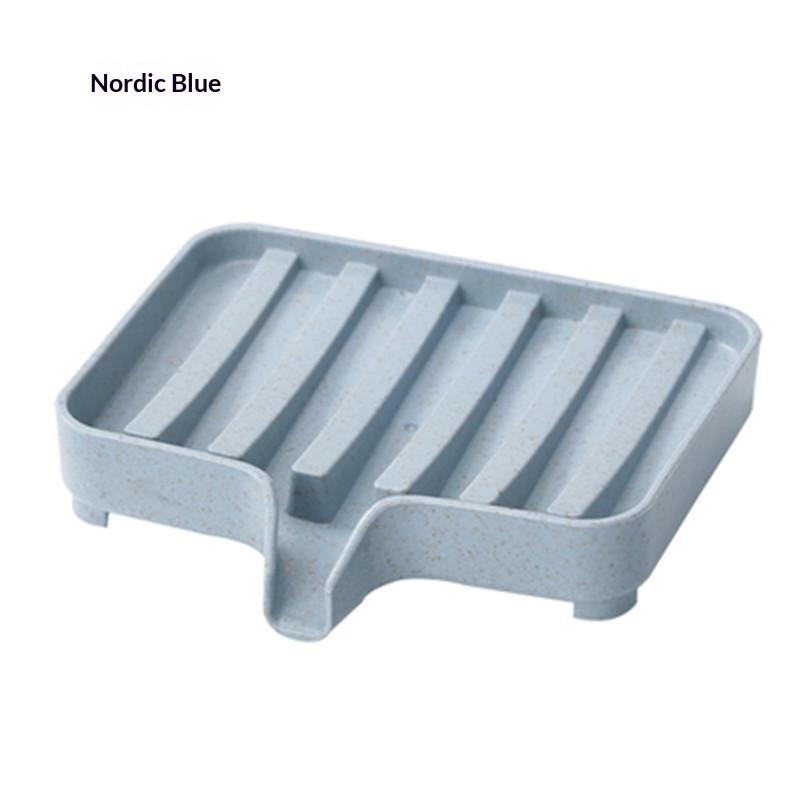 Soap Dish With Drain Soap Tray Shower Soap Storage Bathroom Accessories Multipurpose Household Soap Drain Rack
