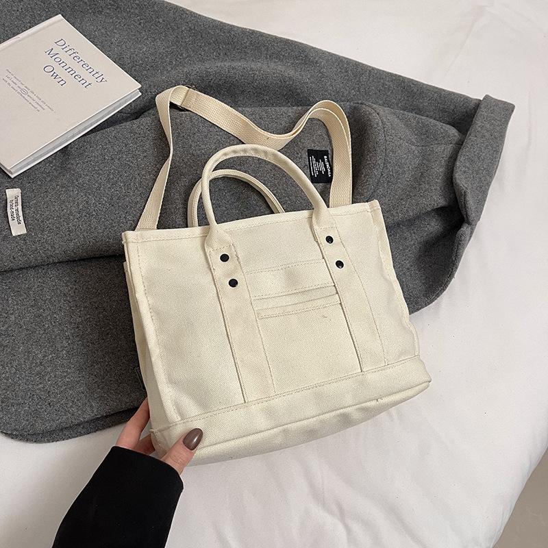 Large capacity bag versatile casual canvas shoulder bag handbag college student fashion tote bag women