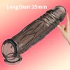Men Reusable Condom Cock Sleeve Extender Ejaculation Delay Sexy Toys Penis Ring Penise Enlargement Sleeve for Penis Condoms