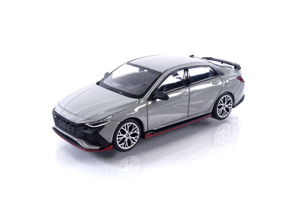 

TrueScale Miniatures MINI GT Масштаб Hyundai Elantra N Кибер-серый Готовая модель 1/64 (Левый руль) MGT00386-L