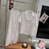 Summer Ice Silk Pajamas Women's Pure Desire Wind Printing Butterfly Loungewear Cute and Sweet Girl Short-sleeved Trousers Set Thin