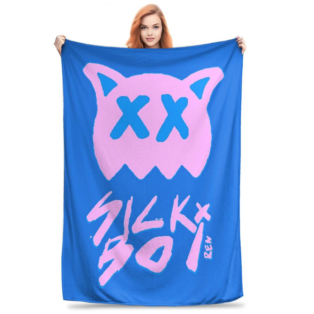 Sick Boi Ren Pink Blue Bold Blanket Warm Flannel Sofa Throw Blanket for Couch Bedding Outdoor Throws Bedspread Quilt