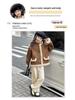 Girls' Fashionable Faux Fur and Leather One-Piece Winter Coat with Cotton-Padded Jacket for Autumn 2025