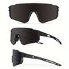 2pcs Men's Oversized Cycling Sunglasses Women Sport Goggles Windproof Lens Road Riding Bike Eyewear UV400