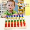 Montessori Materialien Spielzeug Pädagogische Spiele Holz Stapelblöcke Mathe Spielzeug Kinder Brettspiele Frühe Lernspielzeuge