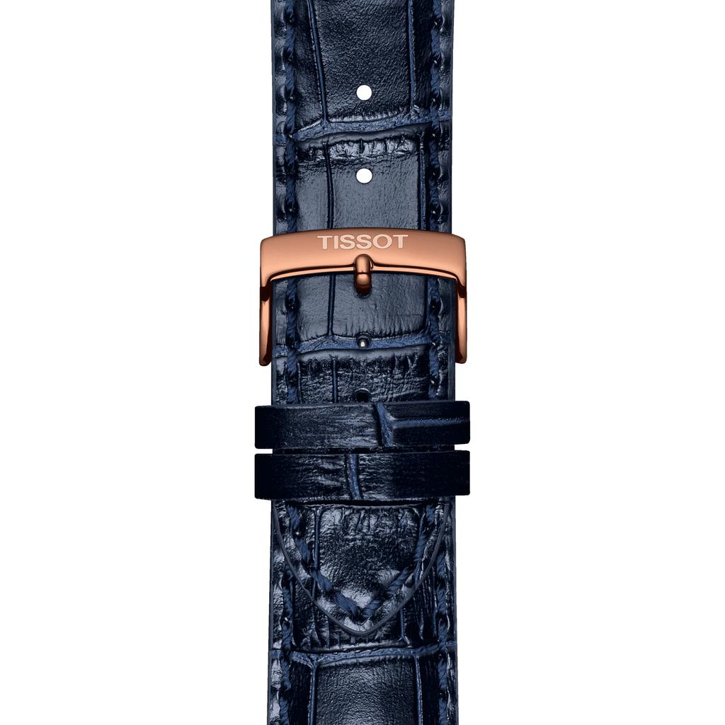 Tissot Lederarmband blaues Zifferblatt Herren Modeuhr T116.617.36.042.00