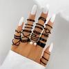 Retro Silver Color Geometric Knuckle Rings Set For Women Eye Cross Sun And Moon Leaf Charm Finger Ring Female Boho Party Jewelry