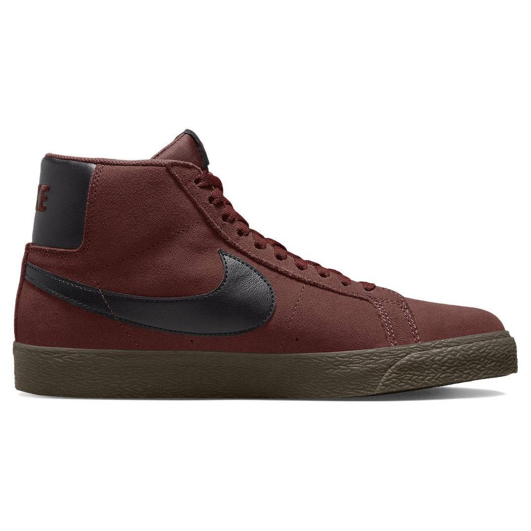 Кроссовки унисекс Nike Zoom Blazer Mid SB Oxen Brown темно-коричневые черные 864349-204 — фото 2