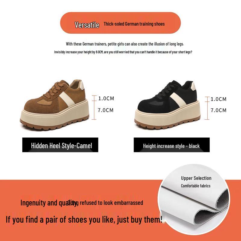 Thick-Soled Women's Platform Casual Sneakers - 2025 Autumn Chunky Soft Sole Trainers