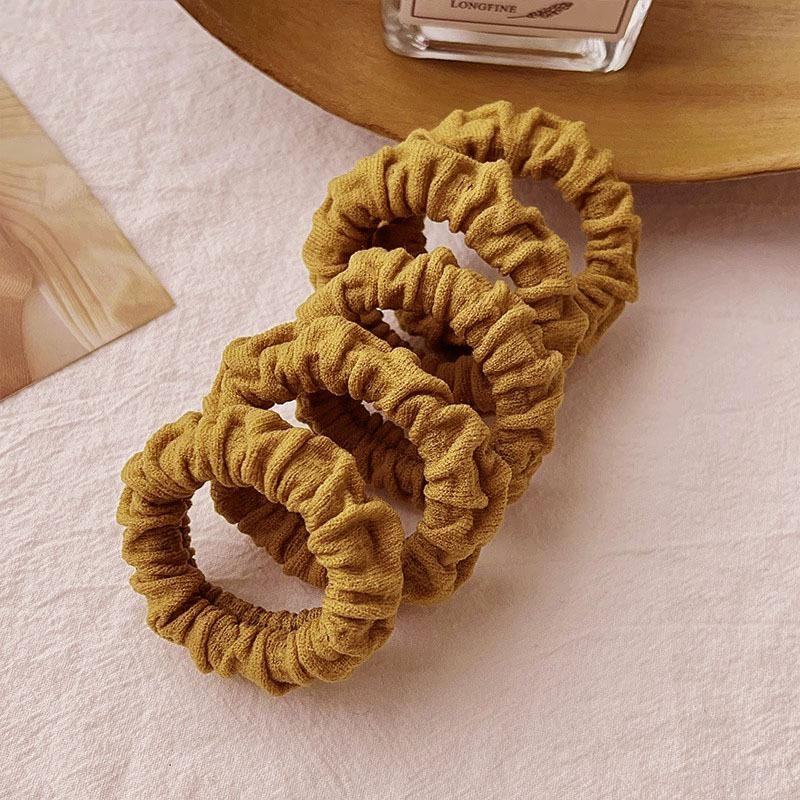 High Ponytail Ball Hair Ring Thick Headband Women's New Autumn and Winter High Elastic Durable Seamless Hair Rope Rubber Band