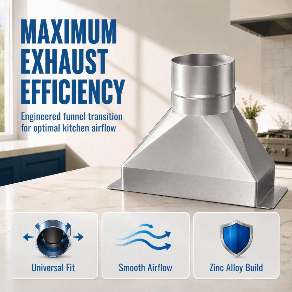 Easy Installation Microwave Vent Kit Galvanized Steel Duct Connector  Exhaust Ventilation