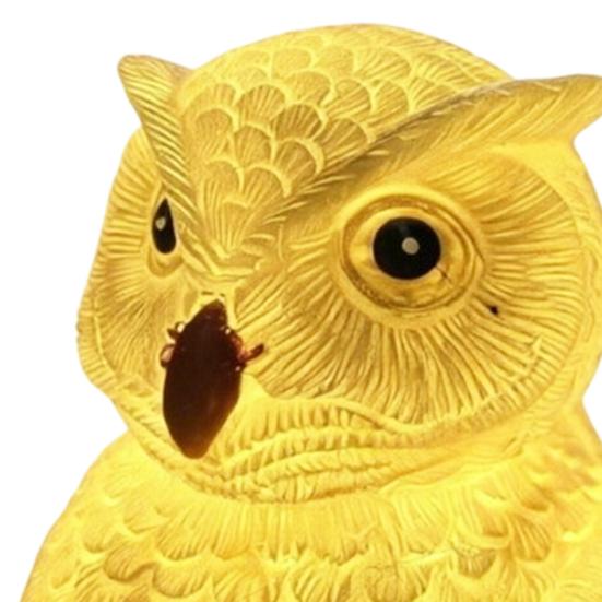 LED Owl Night Light Small Resin Owl Bedside Light 3D Bird Table Lamp for Bedroom Living Room Dining Room Nursery Office Home Decoration