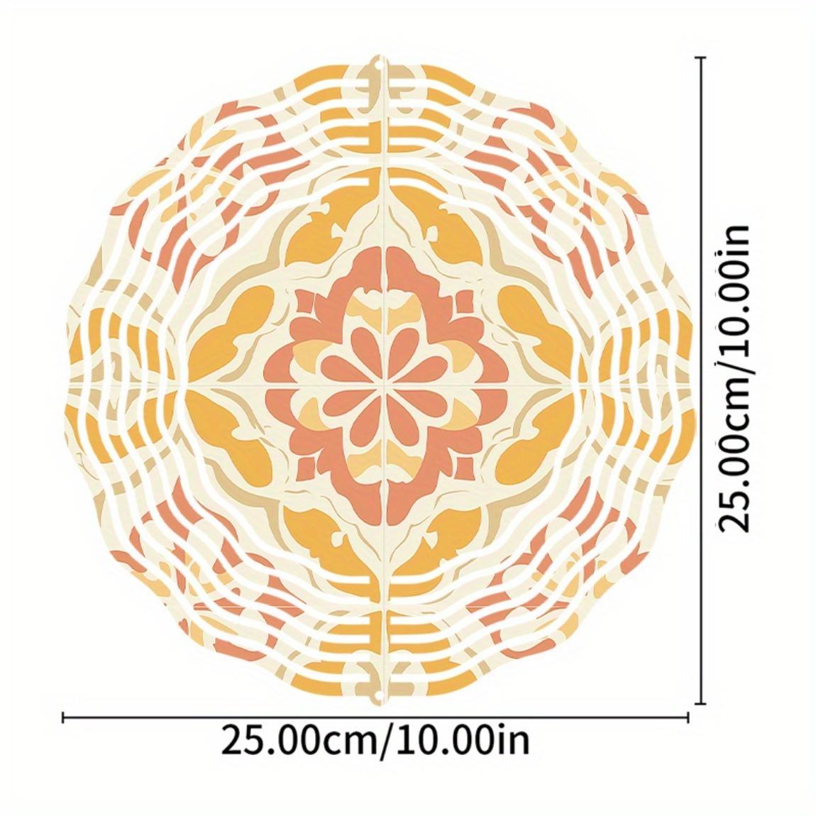 

Металлический ветряной спиннер, уличный декор для сада, с теплым цветочным дизайном, вращающийся, всесезонный, идеально подходит для Дня благодарения, Рождества 01A