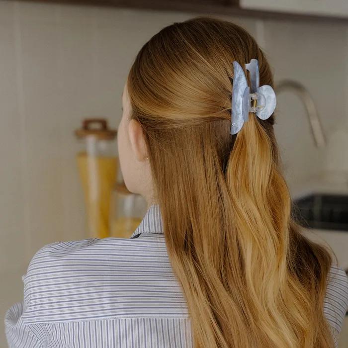 HLD007 Marbling Round Hair Clip