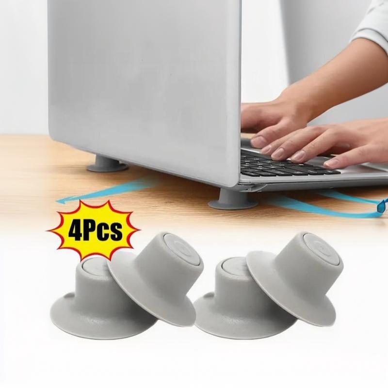 4Pcs Laptop Silicone Suction Feet Portable Cooling Elevator Pads Laptops Notebook Soft Stand Pc Laptop Height Increase Bracket