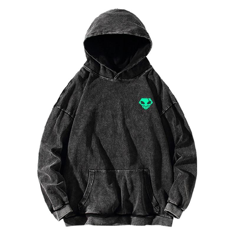 Japan AnimeBLEACH Ulquiorra Cifer Printed Hooded Men Women High Quality Washed Cotton Hoodies Harajuku Male Manga Sweatshirt