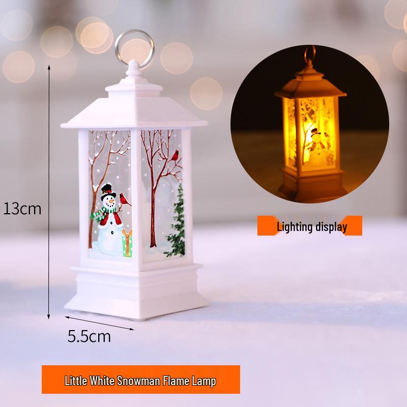 Christmas LED Flame Mini Oil Lamp - Handheld Lantern for Bar, Restaurant, or Home Decor