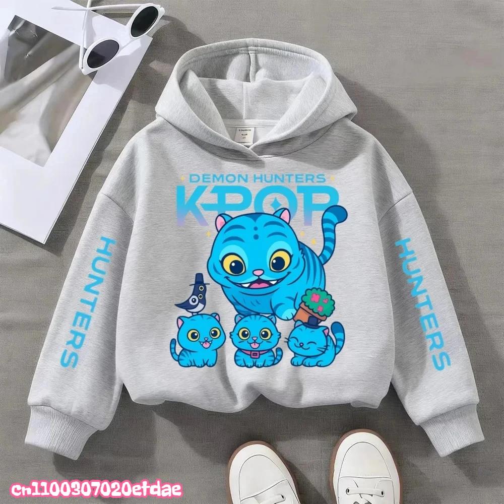 2025 Anime K-Pop Girl Witch Hunter Hoodie Harajuku Hip Hoodie Boy Kids Letter Print Sportswear Fashion