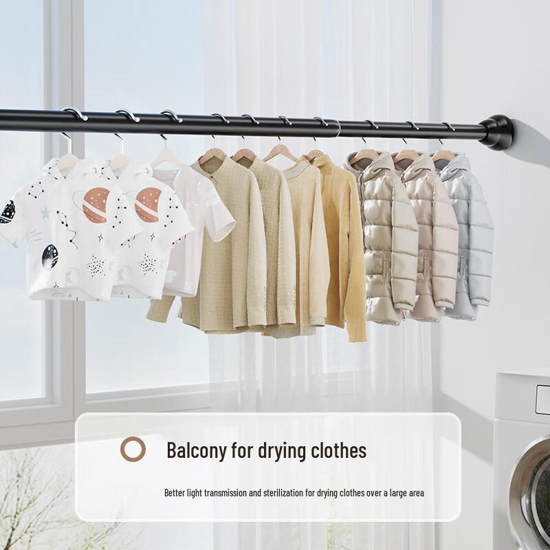 Cmaos No-Drill Extendable Stainless Steel Shower Curtain Rod