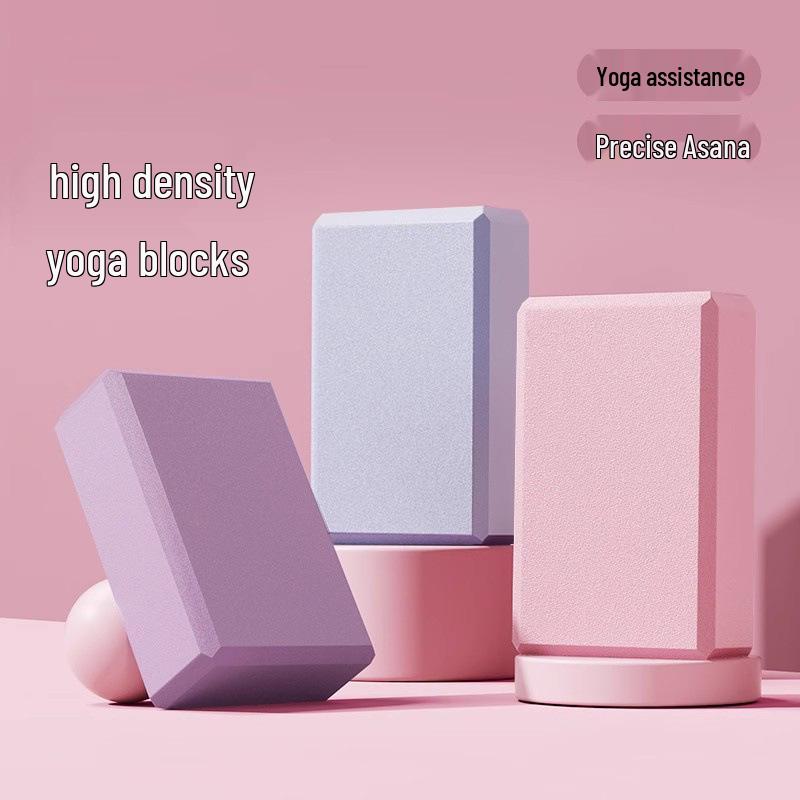 High-Density Foam Yoga Block for Beginners - Children s Eco-Friendly Practice Brick 1 block вишневый розовый