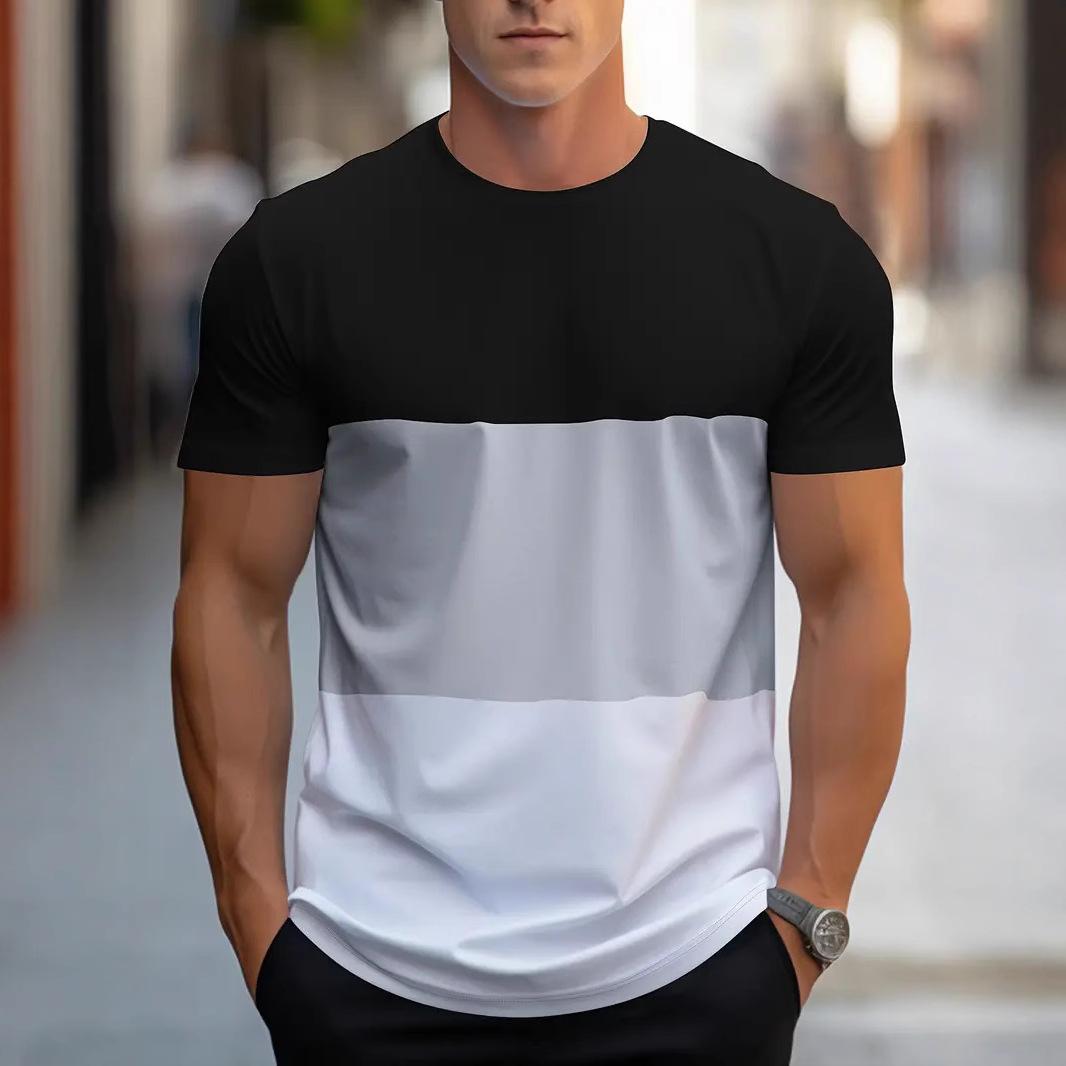 

Футболка с принтом 3D, лето 2025 г., мужская, модная, уличная, с круглым вырезом, мужская, повседневная, с коротким рукавом, топовая футболка 6XL