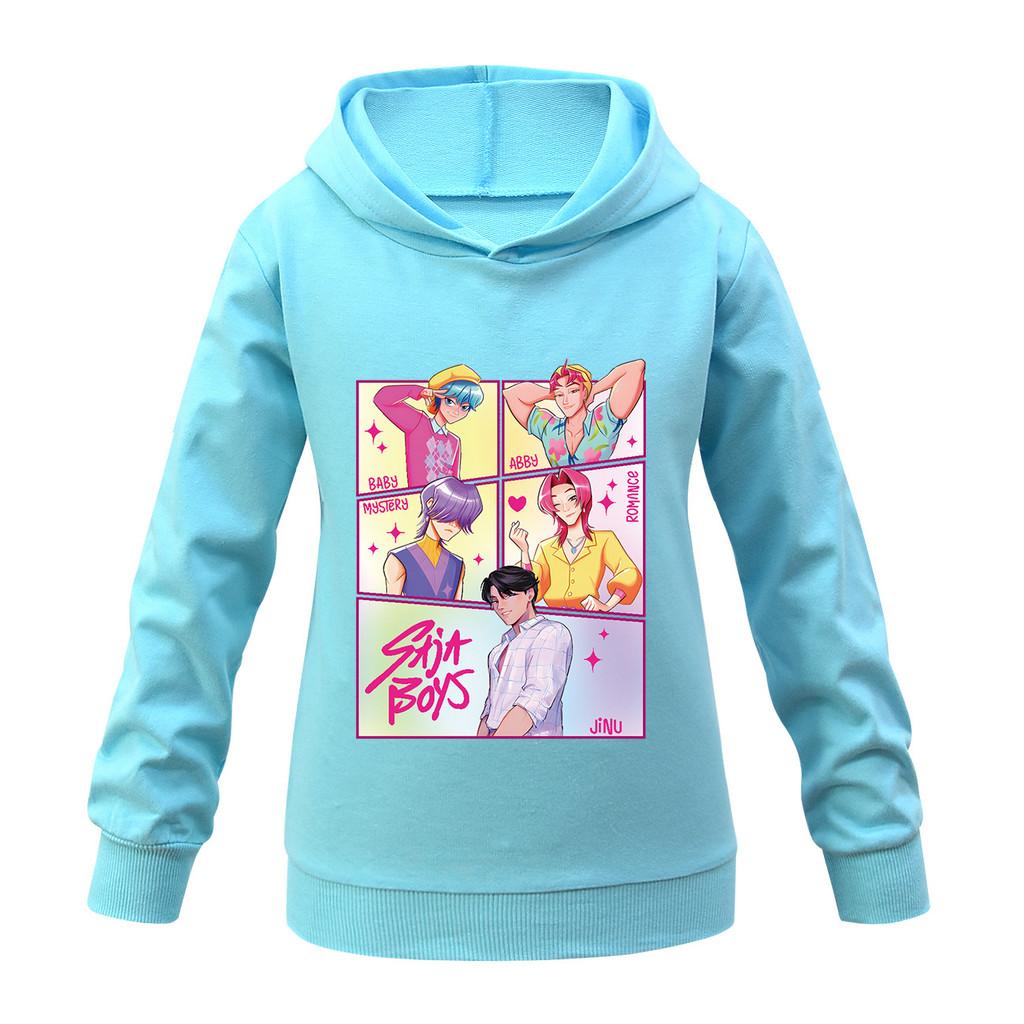 

Детские Девочки Аниме Мультфильм K-POP Руми Зои Мира Принт Повседневные Толстовки с Длинным Рукавом 170cm
