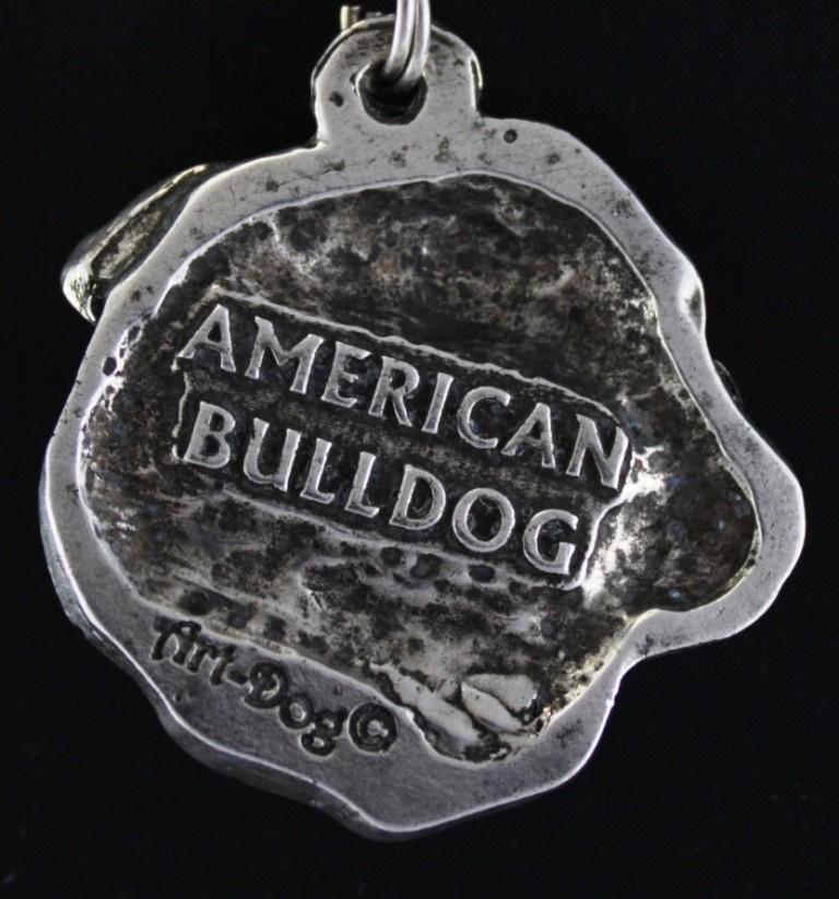 American Bulldog, Old Country Bulldog - Necklace with dog, silver-plated pendant for dog fan, unique jewelry by Art-Dog brand