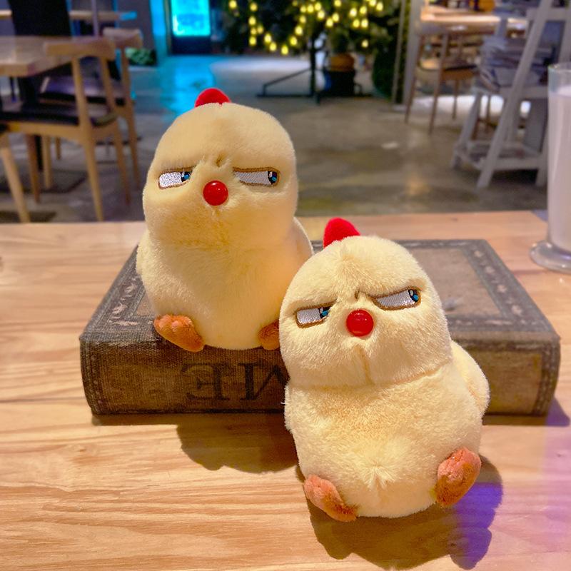 Wobi Chicken Doll Key Chain, Couple Doll Pendant, Bag Pendant, Small Accessory, Plush Keychain