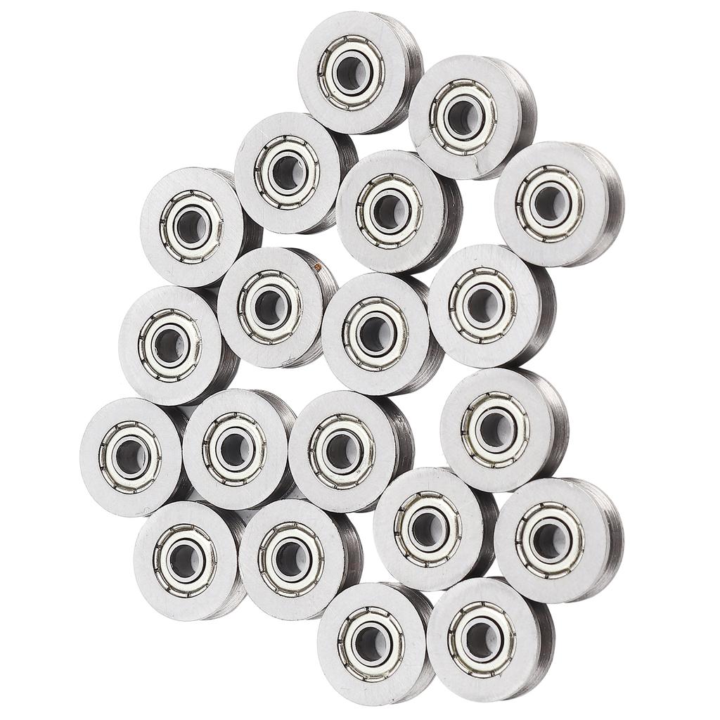 20pcs V623ZZ V Groove Ball Bearing Pulley For Rail Track Linear Motion System 3x12x4mm