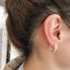 Fashion Natural Zircon Stud Earrings For Women  Rose Gold Color Classic Cute Engagement Earrings Fine Jewelry