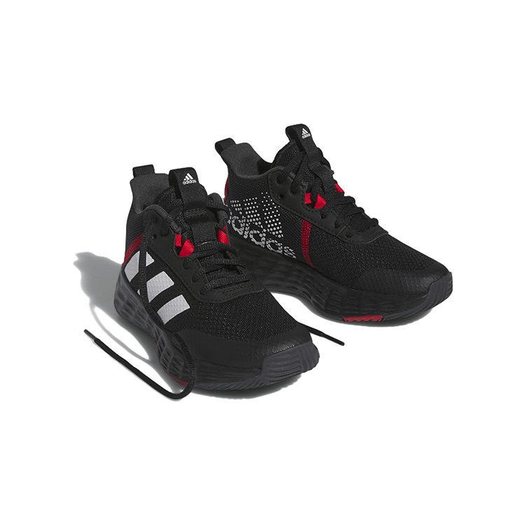 adidas Own The Game 2.0 K Black Vivid Red Kids Sneakers Core-Black Cloud-White IF2693