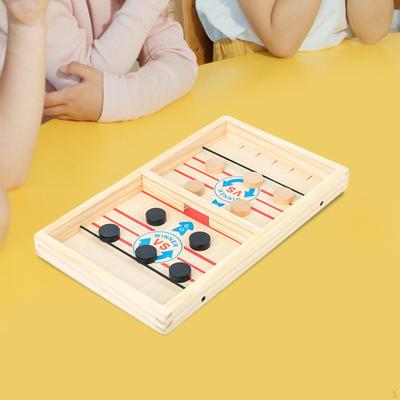 , Wooden Hockey Game, Desktop Battle Paced Winner Board Games Toys for Adults and Kid