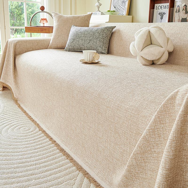 High-End Solid Thick All-Inclusive Sofa Towel Luxury Soft Skin-Friendly Couch Slipcover Dustproof Furniture Protector for Home