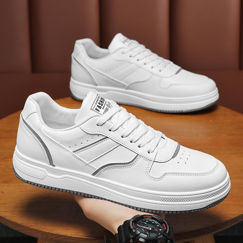 

Popular casual board shoes, little white shoes, men s shoes, student trend fashion, Korean version of trendy shoes, men s thick-soled wear-resistan 44 белый
