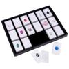 18 Gem Holder Case for Jewelry Display and Storage Square Gemstones Organizer with Foam for Collectibles and Crystals