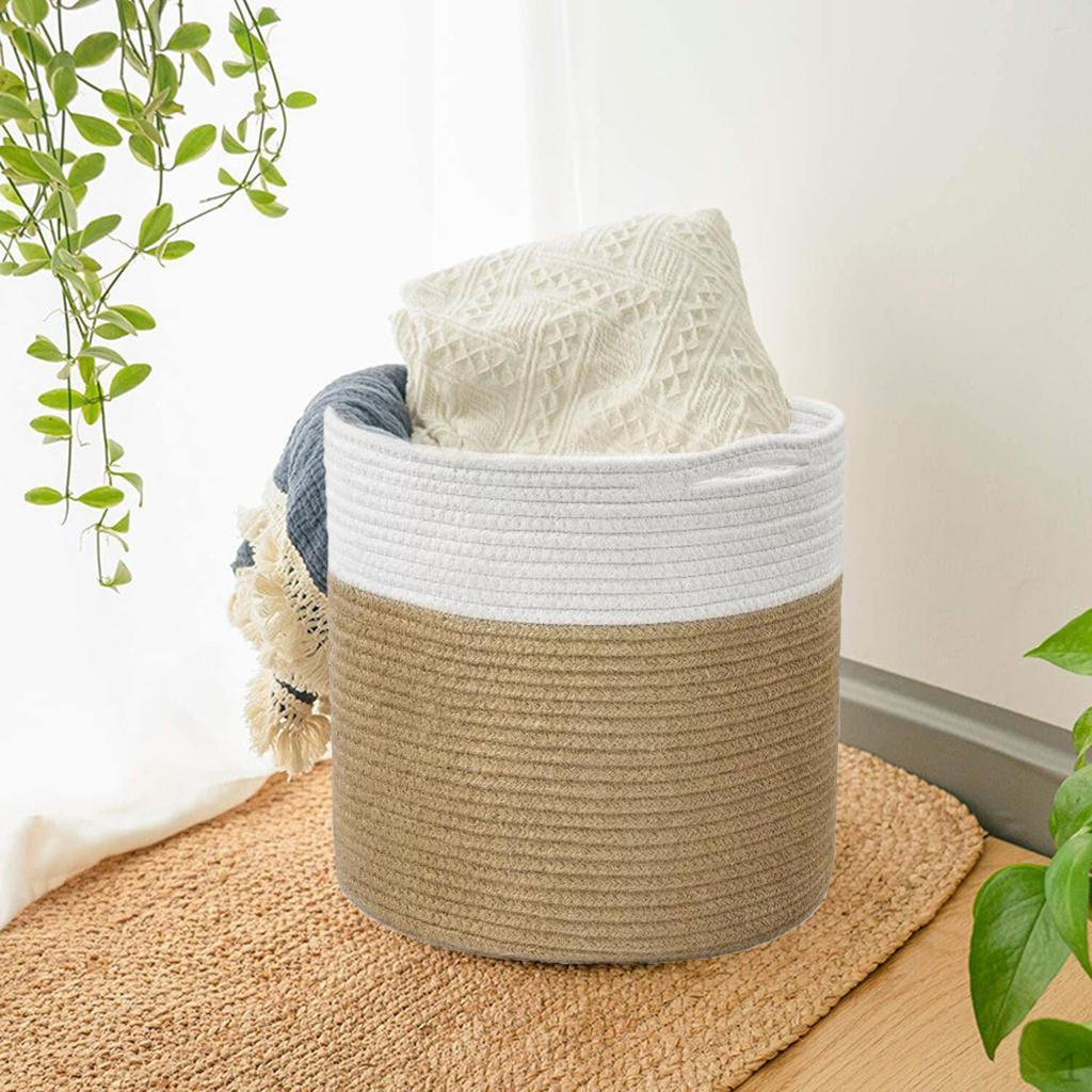 Rope Laundry Large Dirty Clothes Bag Storage Bucket Washing Basket for Diaper