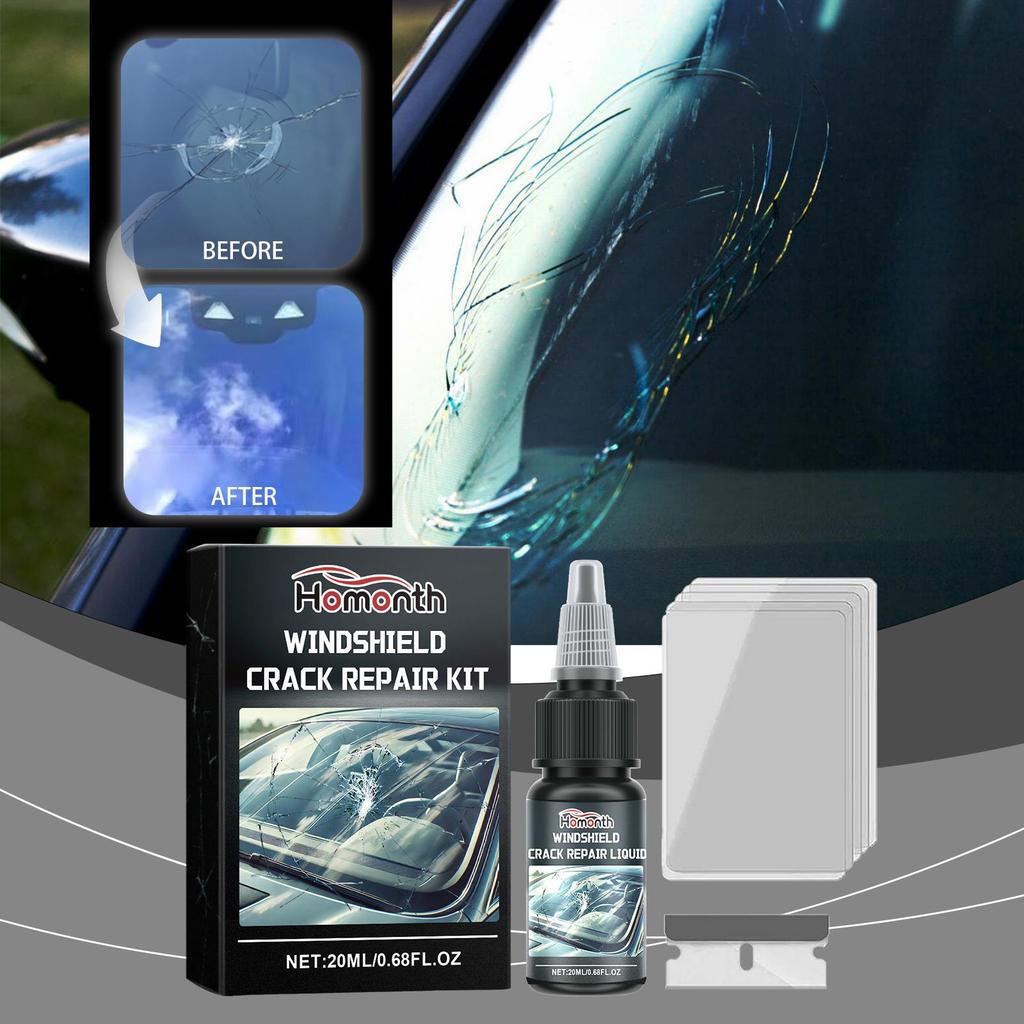 20 ml Glassreparasjonssett for sprekker Auto Frontrutesprekker Riper Klar sikt Limløsning