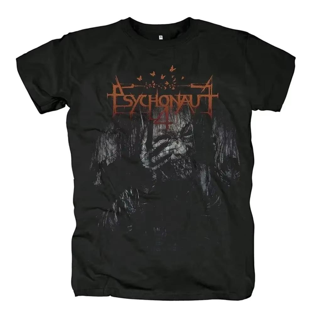 

Psychonaut4 Tshirt Black Metal Band T-Shirt Women Fun Pattern Print Cotton T Shirt Harajuku Streetwear Tee Tops Men Clothing S