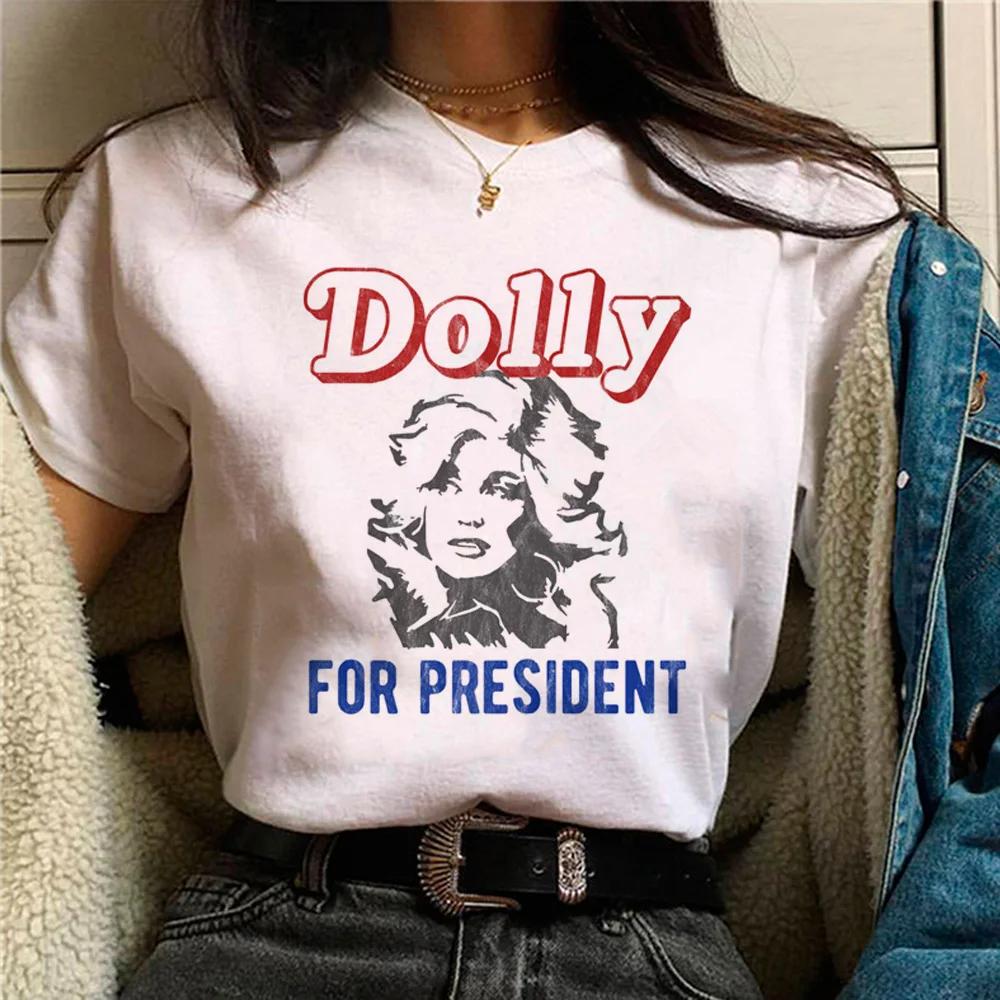 What Would Dolly Do T Shirt WWDD Country Music Legend Women's Crew Neck Short Sleeve Top Dolly Parton T-shirts Harajuku TOP