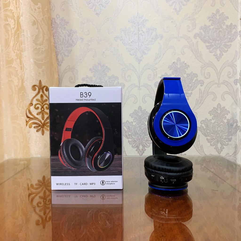 Wireless Bluetooth Headset Foldable Headphones HiFi Stereo Earphone With Mic Support SD Card FM For Xiaomi Iphone Sumsamg Phone