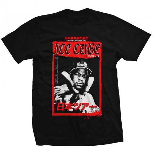 T-shirt in cotone con segno della pace Kanji unisex adulto Ice Cube XXL nero