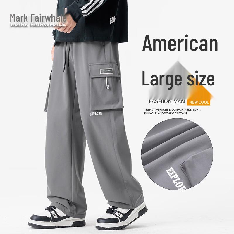 MARK FAIRWHALE Men s Plus Size Loose Straight Casual Pants 6XL