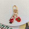 Festive Christmas Keychain: Metal Tree, Snowman & Santa Bag Charm – Stylish Small Gift