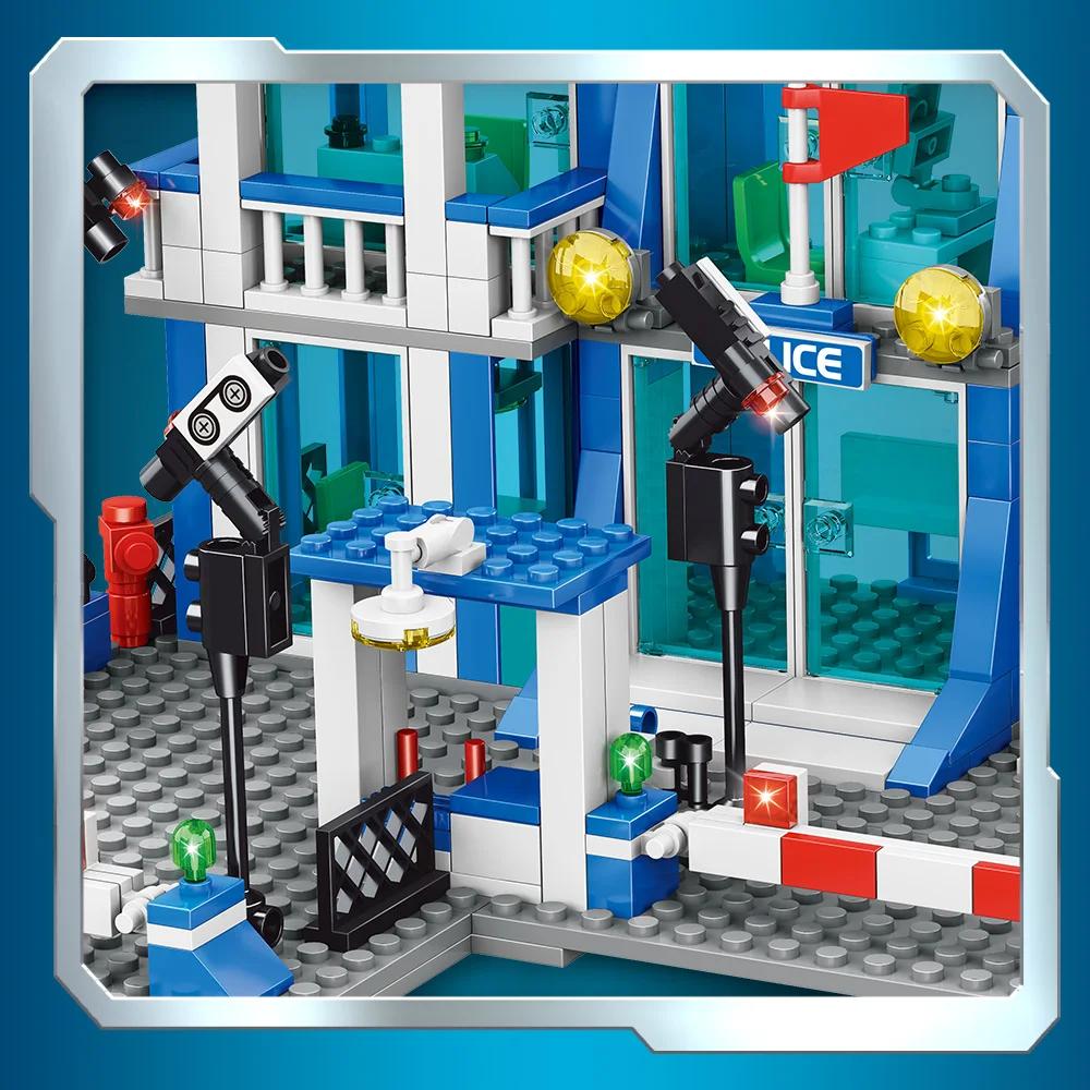 City Police Station Building Blocks Sets Craft Toys DIY Toys Car Decoration Crafts Animation Derivatives children Toys