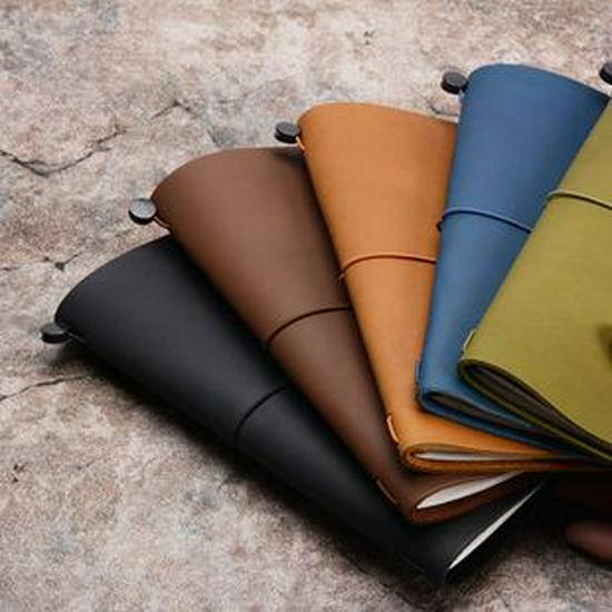 Genuine Leather A5/A6/B6 Notebook Cover - Top Layer Vegetable Tanned Protective Envelope Case