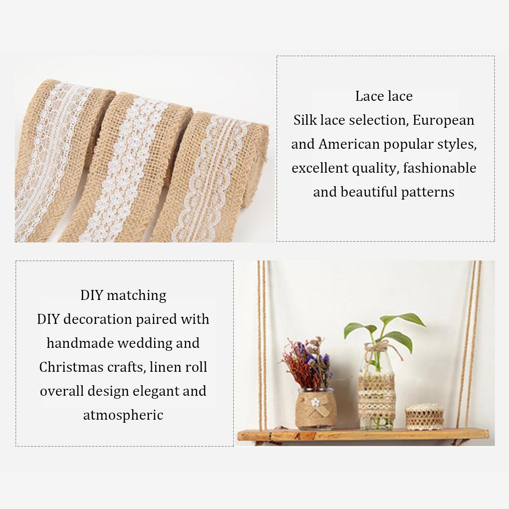 Decorative Prop 5 Meter Holiday Flax Marriage Accessories Fittings Party Handmade Lacework Cloth Pendent Decal Wedding Craft