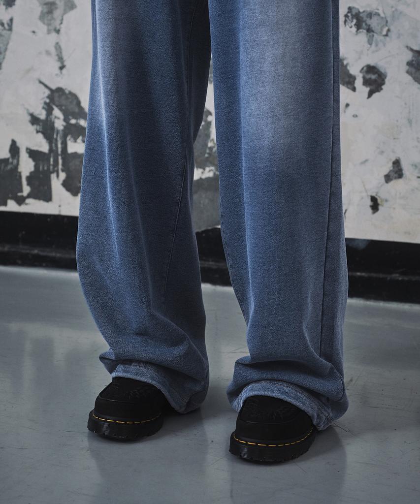 MUSINSA STANDARD WOMAN Women'S Faded Wide Sweatpants [Blue Grey]
