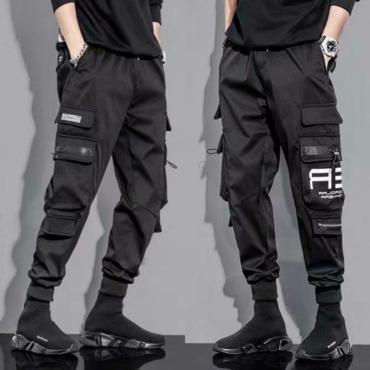 Men's Multi-Pocket Overalls: Trendy Japanese-Style High Street Casual Pants for Spring & Autumn