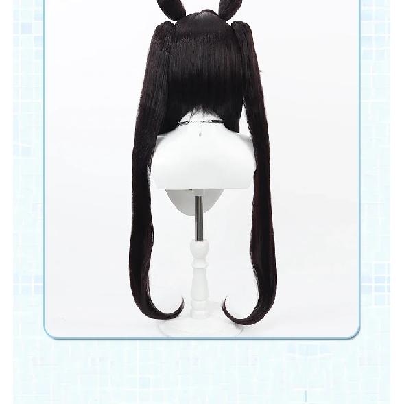 UETEEY Uma Musume Pretty Derby Vivlos Cosplay Wig Ears Tail Halloween Party Costume Prop Synthetic Hair Heat Resistant Fiber